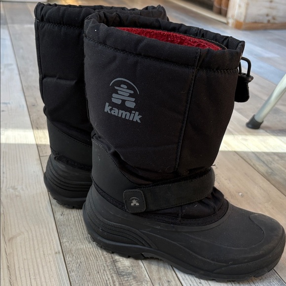 kamik black lined snow boots size 5 - Picture 3 of 5